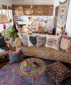 Natural Life Hand Embroidered Pillow NEW & TRENDING