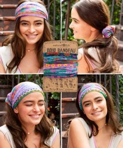 Natural Life Border Print Boho Bandeau Accessories 127 Natural Life Border Print Boho Bandeau Accessories