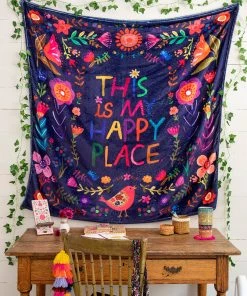 Natural Life Back To Campus Tapestry Blanket