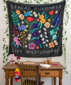 Natural Life Back To Campus Tapestry Blanket