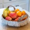 Natural Life Macrame Fringe Basket 2 Natural Life Macrame Fringe Basket