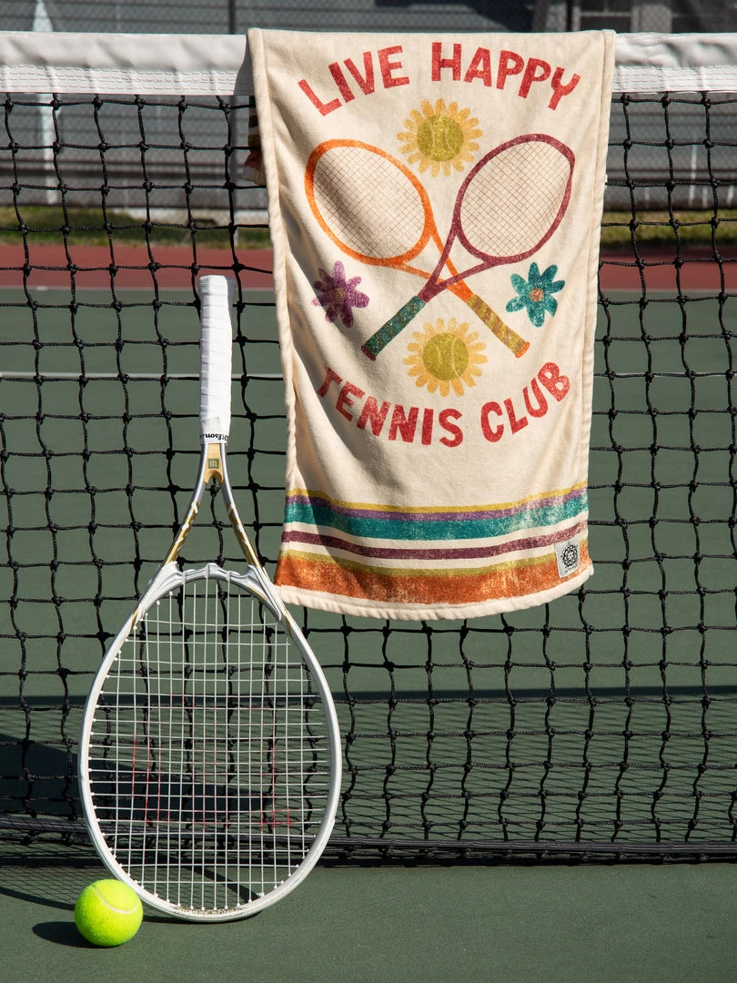 Natural Life Beach & Outdoors Live Happy Tennis Towel 3 Natural Life Beach & Outdoors Live Happy Tennis Towel