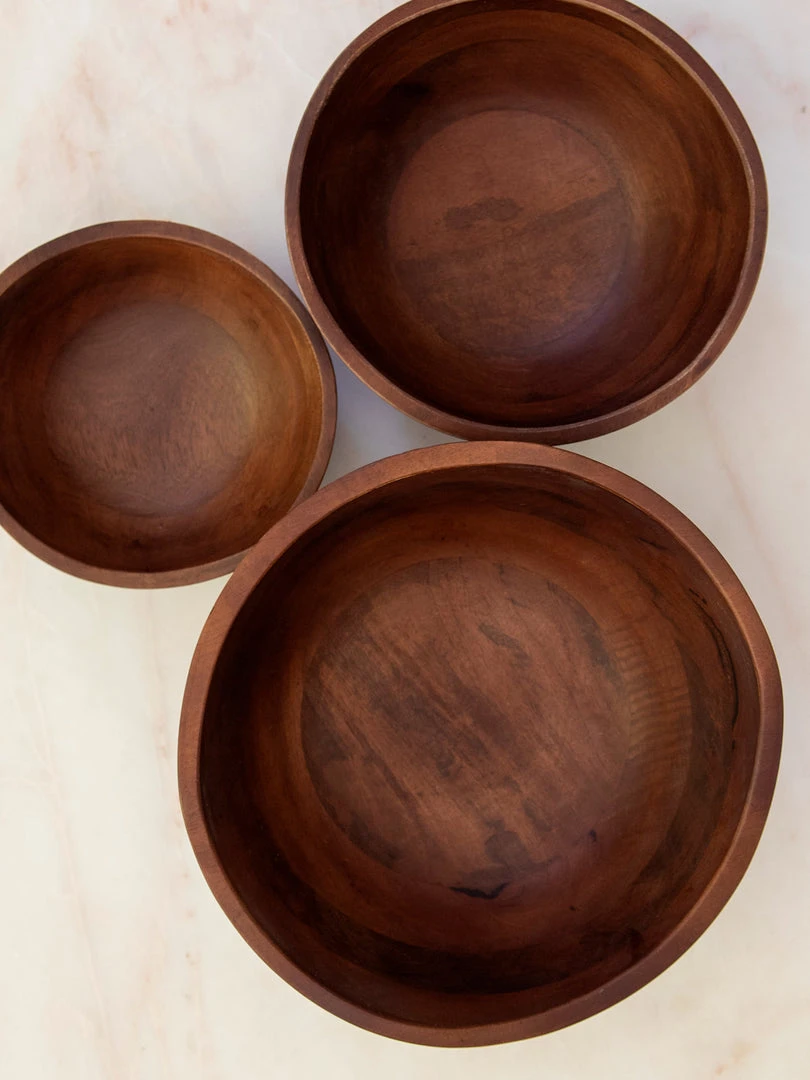 Natural Life Mango Wood Bowl Set 6 Natural Life Mango Wood Bowl Set