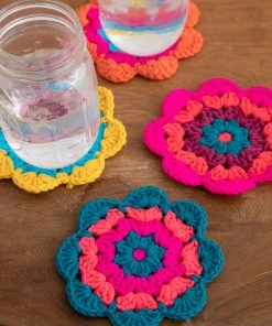 Natural Life Crochet Coaster Set