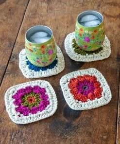 Natural Life Crochet Coaster Set 18 Natural Life Crochet Coaster Set