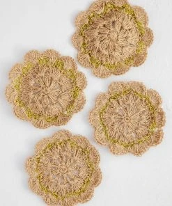 Natural Life Crochet Coaster Set 23 Natural Life Crochet Coaster Set