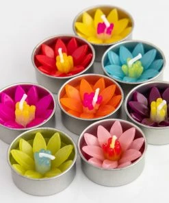 Natural Life Set Of 8 Tea Lights