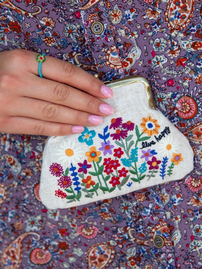 Natural Life Embroidered Coin Purse Back To Campus 6 Natural Life Embroidered Coin Purse Back To Campus