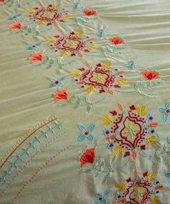 Natural Life Back To Campus Embroidered Coverlet