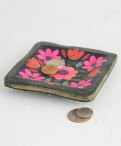 Natural Life Folk Flower Wood Trinket Dish NEW & TRENDING 17 Natural Life Folk Flower Wood Trinket Dish NEW & TRENDING