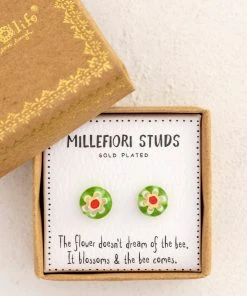 Natural Life Millefiori Bead Studs SUMMER SHOP