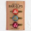 Natural Life Embroidered Hair Clip Set