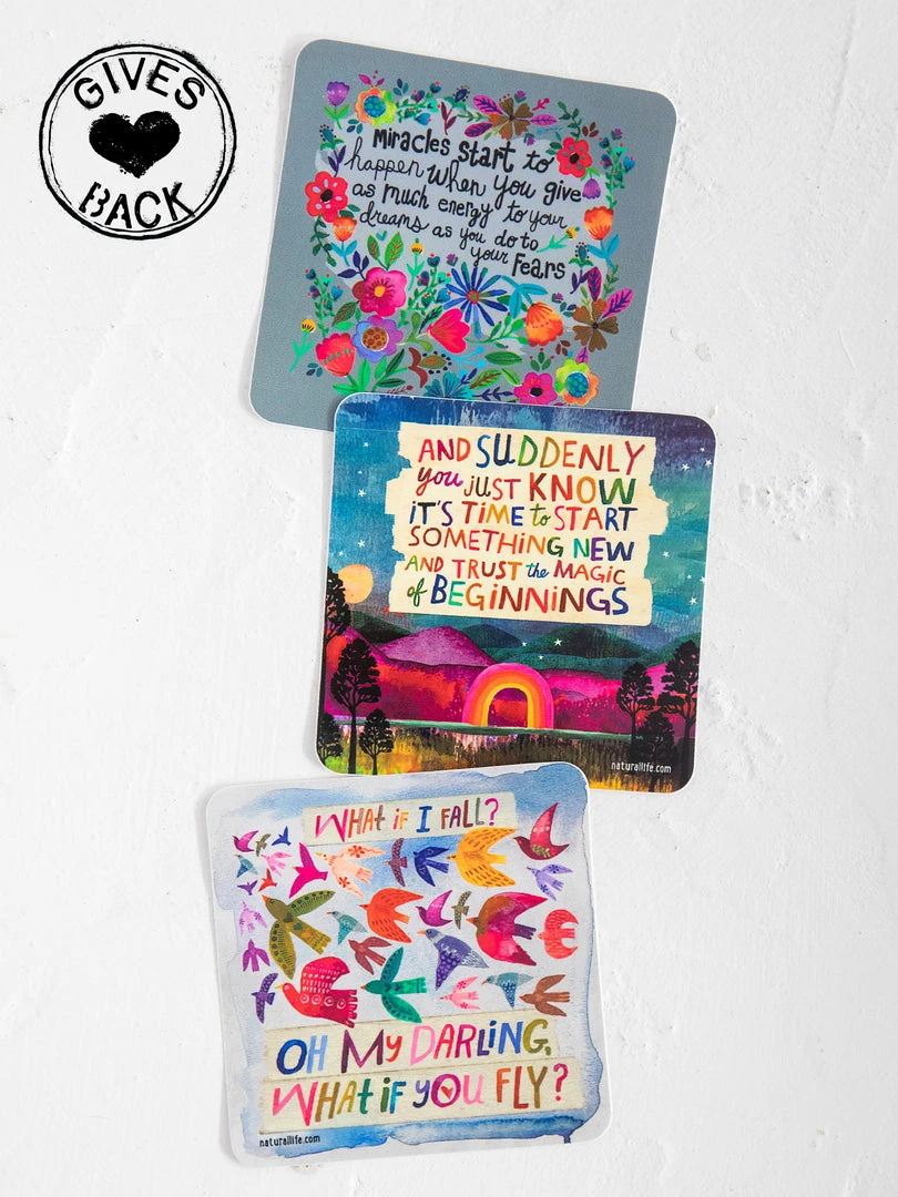 Natural Life NEW & TRENDING Set Of 3 Stickers 16 Natural Life NEW & TRENDING Set Of 3 Stickers