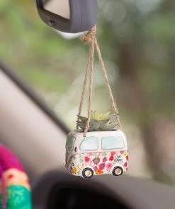 Natural Life Faux Succulent Car Charm