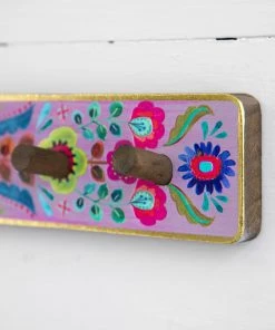 Natural Life Floral Hook Rack