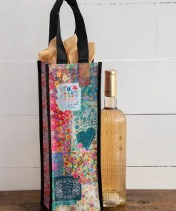 Natural Life Wine Bottle Happy Bag Kitchen & Drinkware