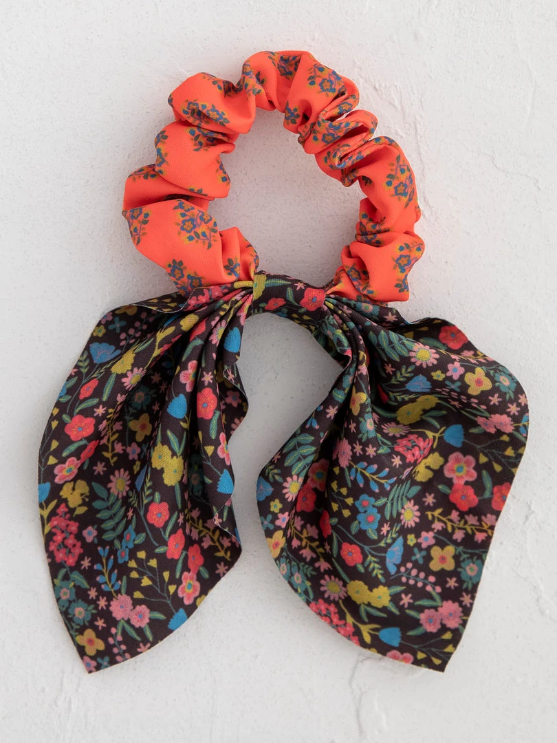 Natural Life Mixed Print Tie Scrunchie 5 Natural Life Mixed Print Tie Scrunchie