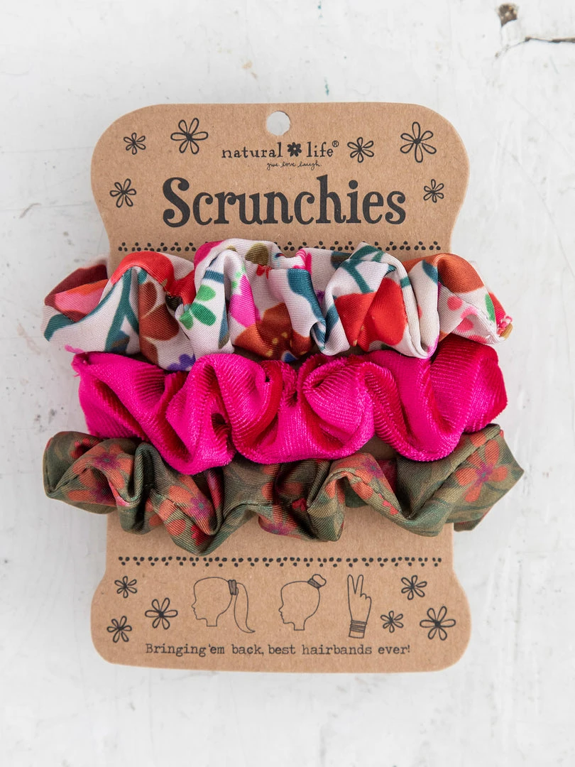 Natural Life Set Of 3 Scrunchies 3 Natural Life Set Of 3 Scrunchies