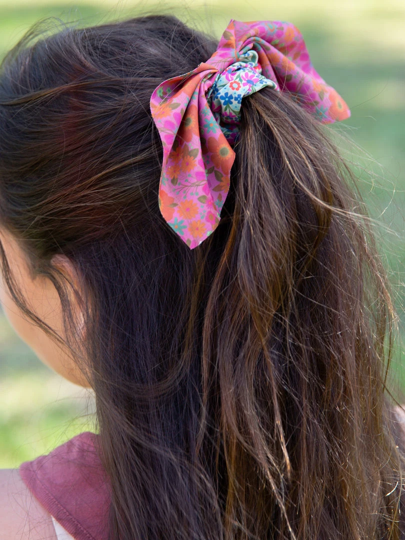 Natural Life Mixed Print Tie Scrunchie 4 Natural Life Mixed Print Tie Scrunchie