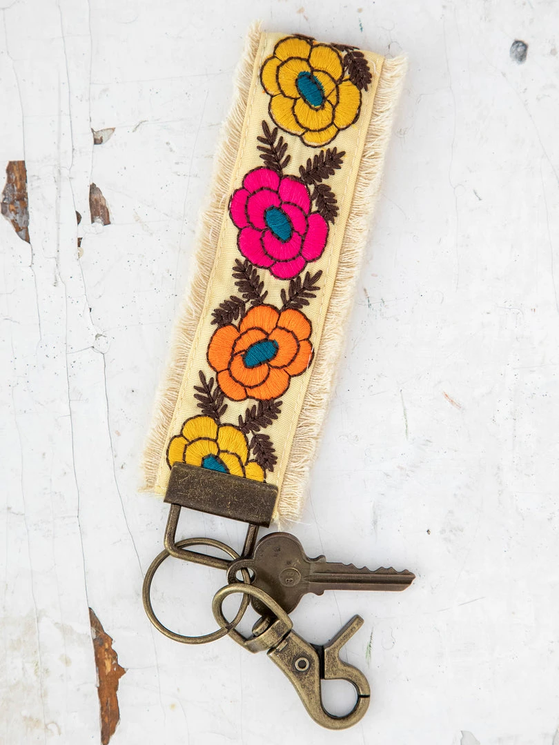 Natural Life Embroidered Key Fob CAR 13 Natural Life Embroidered Key Fob CAR