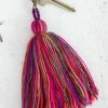 Natural Life Tassel Key Clip 2 Natural Life Tassel Key Clip