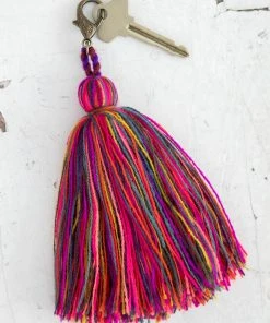 Natural Life Tassel Key Clip