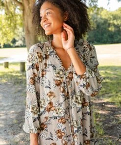 Natural Life CLOTHES Rowan Side Slit Midi Dress