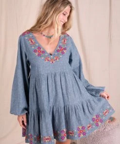 Natural Life Embroidered Taryn Dress CLOTHES