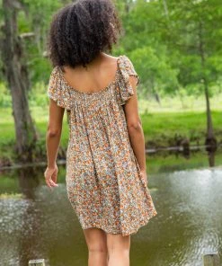 Natural Life NEW & TRENDING Flutter Sleeve Mini Dress