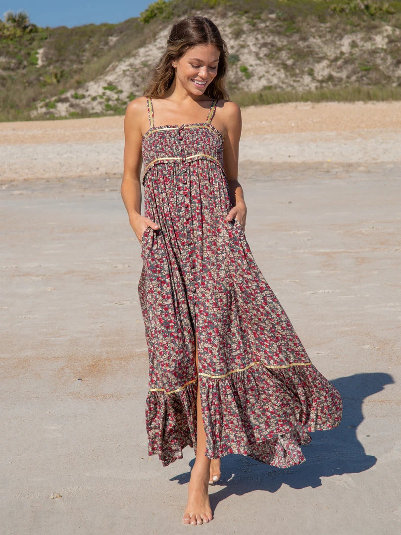 Natural Life Maya Smocked Maxi Dress CLOTHES 3 Natural Life Maya Smocked Maxi Dress CLOTHES