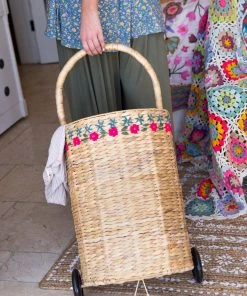 Natural Life Nantucket Rolling Laundry Basket