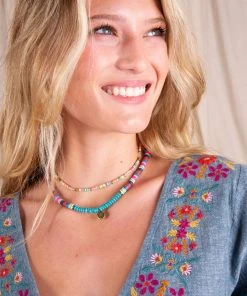 Natural Life SUMMER SHOP Beaded Disc Choker