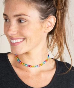 Natural Life Millefiori Bead Necklace