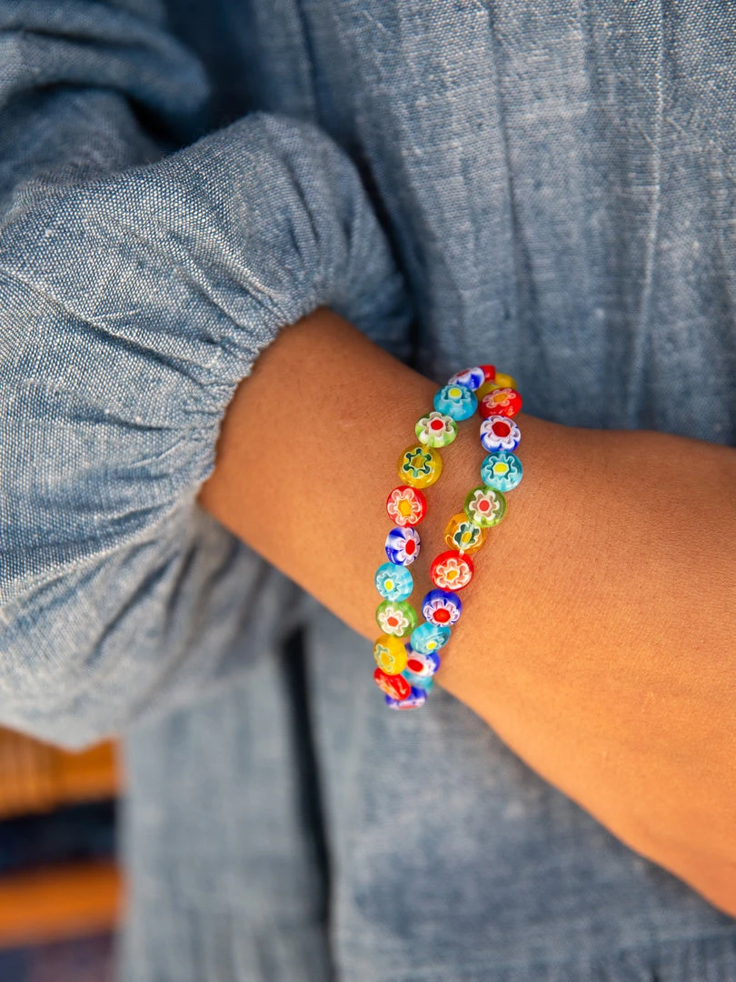 Natural Life Millefiori Bead Necklace 6 Natural Life Millefiori Bead Necklace