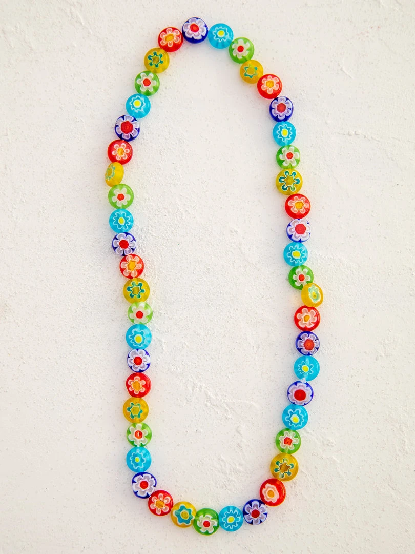 Natural Life Millefiori Bead Necklace 3 Natural Life Millefiori Bead Necklace