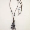 Natural Life Leather & Black Pearl Boho Necklace