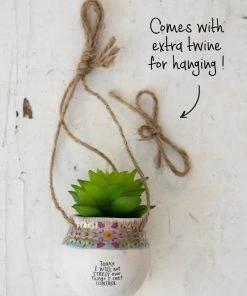Natural Life Mini Hanging Faux Succulent