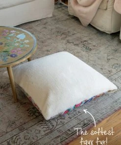 Natural Life Faux Fur Pillow Cover