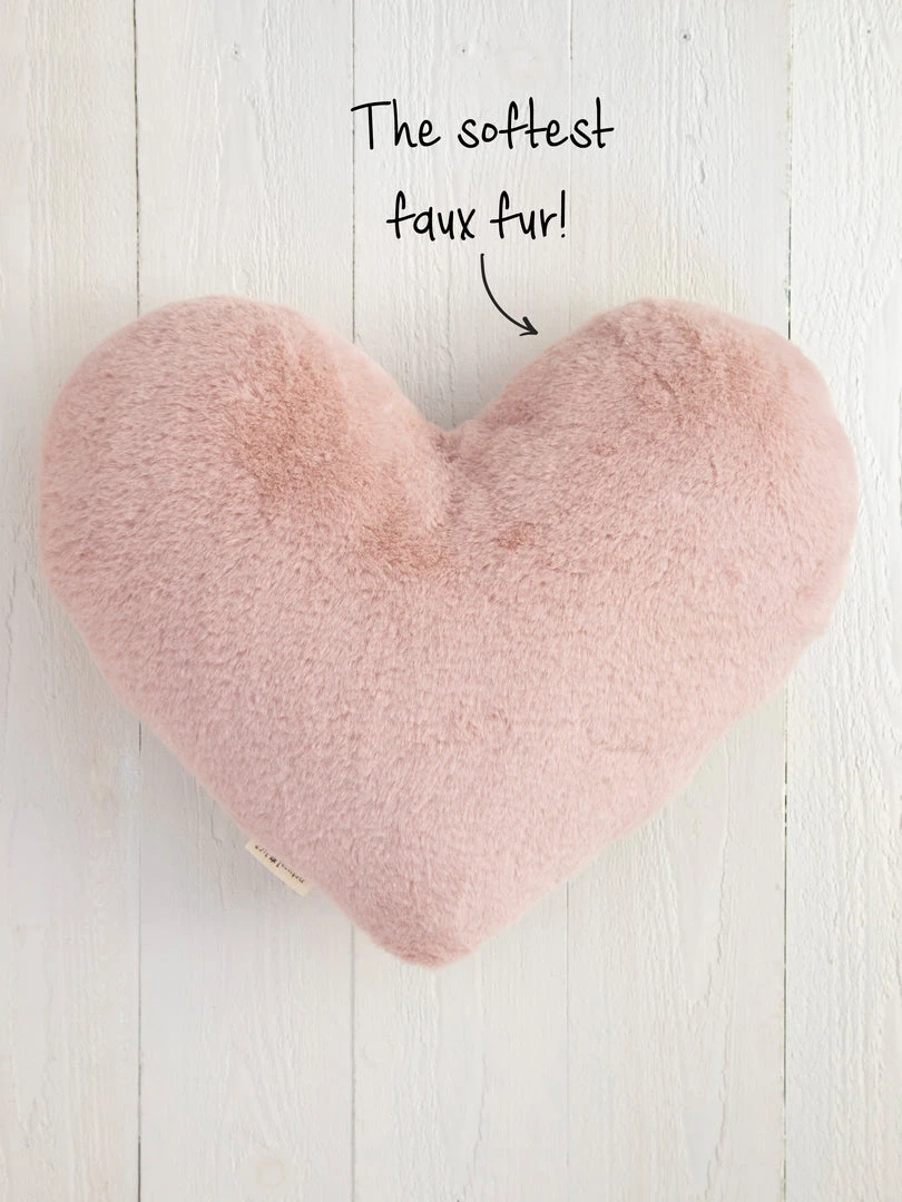 Natural Life Back To Campus Faux Fur Heart Pillow 4 Natural Life Back To Campus Faux Fur Heart Pillow