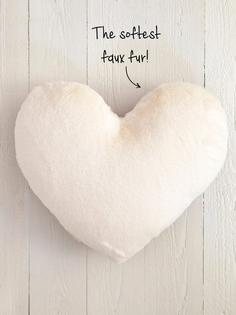 Natural Life Back To Campus Faux Fur Heart Pillow 10 Natural Life Back To Campus Faux Fur Heart Pillow