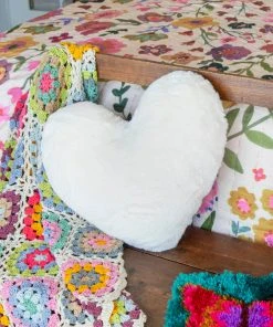 Natural Life Back To Campus Faux Fur Heart Pillow 17 Natural Life Back To Campus Faux Fur Heart Pillow