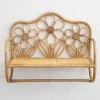 Natural Life Floral Rattan Wall Shelf
