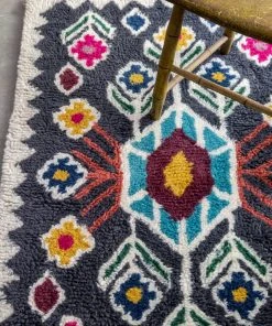 Natural Life NEW & TRENDING Charcoal Shaggy Wool Rug