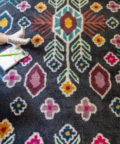 Natural Life NEW & TRENDING Charcoal Shaggy Wool Rug