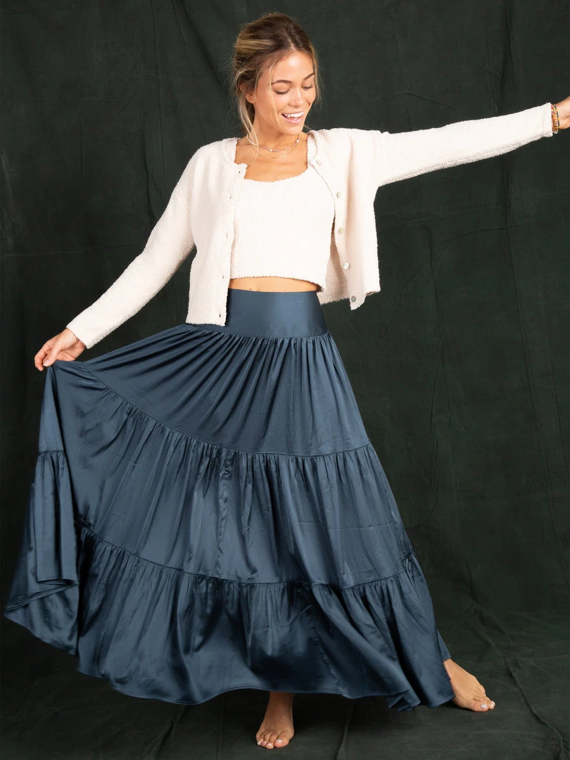 Natural Life NEW & TRENDING Satin Hanna Maxi Skirt 5 Natural Life NEW & TRENDING Satin Hanna Maxi Skirt