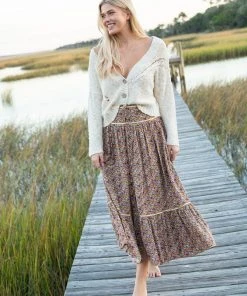 Natural Life CLOTHES Prairie Smocked Skirt