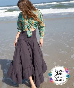 Natural Life Feelin' Alive Gauze Midi Skirt