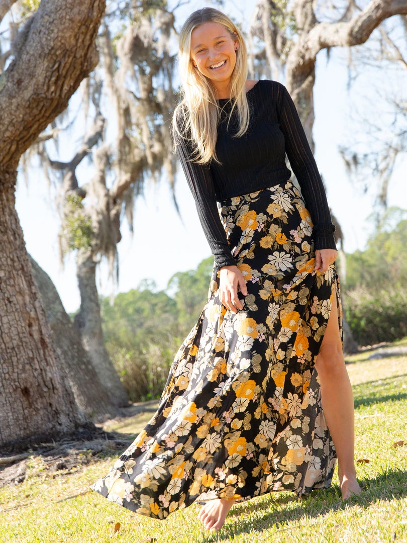 Natural Life Ginger Side Slit Maxi Skirt 14 Natural Life Ginger Side Slit Maxi Skirt