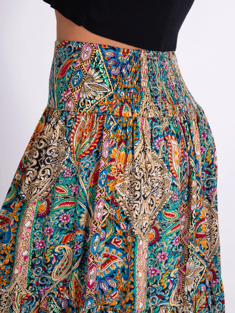 Natural Life Printed Satin Hanna Maxi Skirt NEW & TRENDING 4 Natural Life Printed Satin Hanna Maxi Skirt NEW & TRENDING