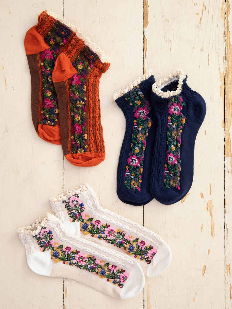 Natural Life Floral Ankle Sock Set Back To Campus 3 Natural Life Floral Ankle Sock Set Back To Campus